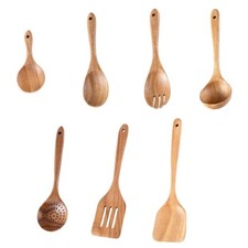 Juego de vajilla de cuchara de madera sin grietas para durabilidad para utensilios de cocina