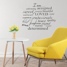 Calcomanías de pared con palabras extraíbles adhesivas pegatinas de pared arte mural decoración del hogar