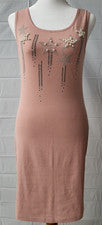 Sexy vestido sin mangas ceñido al cuerpo con cuello redondo para mujer de F&T, rosa, talla: S/M