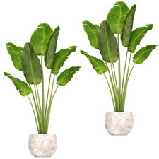 2 piezas pegatinas de pared para sala de estar plantas verdes artificiales decoración del hogar en maceta