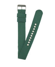 Correa de reloj deportiva de nailon verde con hilo de tela 18/20/22 mm