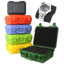 Caja de almacenamiento para relojes ocho 8 estuche rígido protección de viaje a prueba de golpes y agua