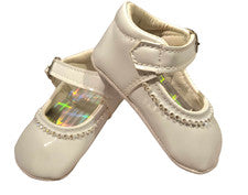 Zapatos de bautizo bebé talla 16 (9,5 cm) 0-3 meses vestido de bautizo zapatos de bebé zapatos bautizo blanco