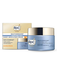 Crema Hidratante Multi Correxion 5 en 1 Pecho, Cuello y Rostro con FPS 30, para