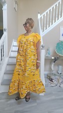Vestido de sol de mujer africana con un precioso cuello talla 08,10,12,14