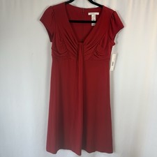 Nuevo con etiquetas Vestido Laundry by design Rojo Para Mujer Talla:6 Vestido Midi Clásico