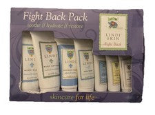 LINDI Skin Fight Back Set NUEVO Loción Lavado Facial Suero Viaje Cuidado de la Piel 7 artículos