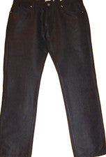 Pantalones informales de algodón negros brillantes exclusivos de Mondo para hombre talla W 36 L 34