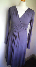 Vestido clásico para mujer cuello en V elástico jersey talla XL (Reino Unido 14) nuevo con etiquetas
