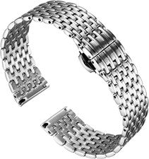Correa de reloj de malla de acero inoxidable para hombre mujer 12 mm 14 mm 16 mm 18 mm 20 mm 22 mm