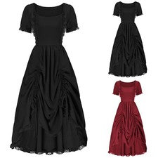 Vestido Disfraz Mujer Victoriano para Fiestas Temáticas Retro Punk Estética