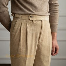 Pantalones informales de pana estilo británico Gurkha para hombre de colección