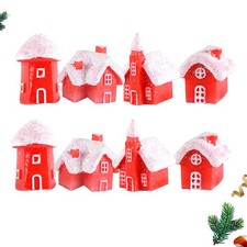 4 piezas adornos en forma de casa para decoración de sala de estar decoración del hogar