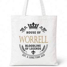 Bolso de Mano House Of WORRELL Nombre Familiar Blanco Regalo de Cumpleaños