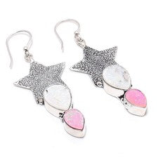Pendiente de joyería de plata esterlina 925 hecho a mano con piedras...