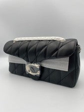 Bolso de hombro Follow COACH Tabby 26 CP150 negro plateado 31a