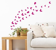 12-42 Mariposas con 2 Formas Arte Vinilo Pegatinas de Pared, Hogar Hágalo Usted Mismo Decoración de Pared