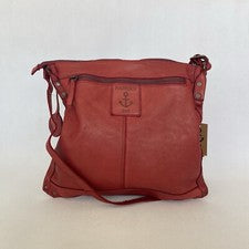 Bolso Bandolera Harbour 2nd Vera Western Cuero Hobo Tachonado Rojo Chile Envejecido
