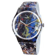 Reloj Swatch Swatch x Guggenheim Pollock's Alchemy cuarzo esfera azul unisex
