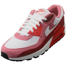 Nike Air Max 90 Hombre Moda Entrenadores en Peonía Blanco Carmesí - 9 UK
