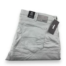 Nuevo con etiquetas Pantalón Mavi Zach Pierna Recta Gris Piel de Tiburón Sarga Para Hombre 48x30