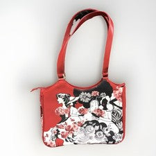 Bolso de mano monedero de tela sombrero rojo estilo años 90 con muchos compartimentos excelente