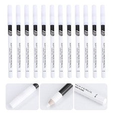 12 piezas marcadores faciales lápiz de maquillaje delineador de ojos blanco para estética belleza