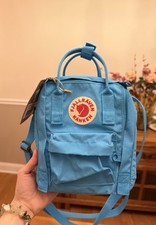 Mini Bolso Bandolera Fjallraven Kanken Azul Turquesa Profundo Estilo de Hombro NUEVO