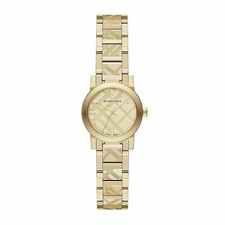 NUEVO RELOJ BURBERRY CITY BU9234 GENUINO PARA MUJER ESFERA A CUADROS DORADO - GARANTÍA DE 2 AÑOS