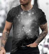 Camiseta Manga Corta Con Gráfico Moda Hombres Camiseta Deportiva Aptitud Física