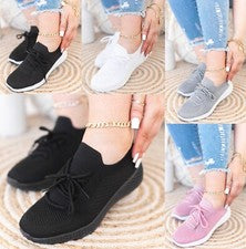 ZAPATILLAS DEPORTIVAS PLANAS CON CORDONES PARA DAMA Y MUJER FITNESS CLÁSICAS PARA CORRER ZAPATOS ENTRENADORES