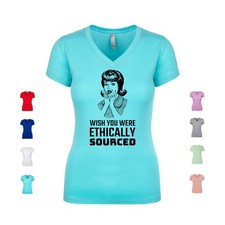 Camisa Wish You Were Ethically Sourced moda sostenible para mujer cuello en V