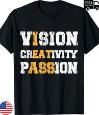 Camisas Divertidas, Visión Creatividad Pasión Camiseta Algodón Informal Moda Suave