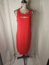 Absolutely Love It! Vestido rojo sin mangas recortado para mujer talla 2X