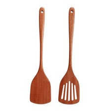 Juego de espátulas de madera Kitchen Essentials con mango ergonómico resistente al calor
