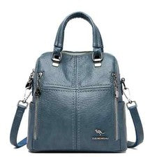 Mochila de cuero PU para mujer Bolso de mano Bolso de hombro Mochila de trabajo de viaje