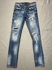 Pantalones de mezclilla PREME para hombre talla 28 x 31 desgastados rasgados descoloridos estilo nuevos con etiquetas