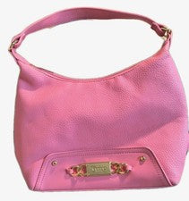 Bolso Hobo Juicy Couture Rosa Pastel Para Mujer Cuero Bandolera Cartera Barbie Usado en Excelente Condición