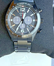 Reloj informal deportivo Citizen Eco-Drive para hombre con cronógrafo negro CA4655-52E - NUEVO