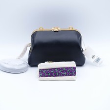 Bolso Bandolera Tory Burch Para Mujer Cleo Pequeño Cuero 74139-001 Negro/Dorado $598
