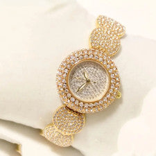 Reloj de pulsera de cuarzo con diamantes de imitación para mujer de lujo