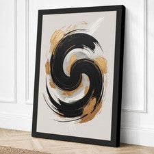 Impresión en lienzo abstracto en espiral gestual arte de pared decoración del hogar listo para colgar