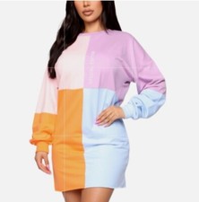 Moda Nova Edición Especial Colorblock Túnica Sudadera Mujer Talla Pequeña NUEVO