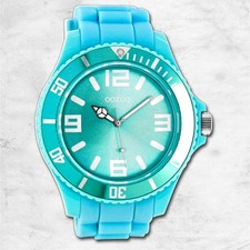 Oozoo Reloj De Pulsera Unisex Serie Vintage Analógico Silicona Azul UOC4165A