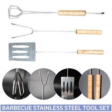 Juego de 3 pinzas de espátula utensilios de cocina al aire libre para barbacoa