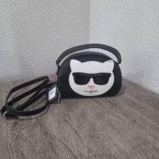 Bandolera Karl Lagerfeld Paris Maybelle Choupette Cat Dome Negra L6DE39A1