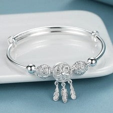 Brazalete brazalete de plata de ley 925 para mujer joyas regalo de Navidad para ella*