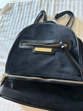 Christian Siriano Negro Guijarro Mochila Estilo Mujer’s Bolso Cartera Bolso de Mano