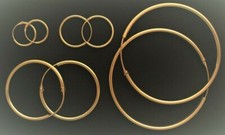 Pendientes criollos chapados en oro plata 925 1 par 1, 1,5, 2,5, 3, 4, 5, 6, 7 cm
