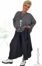 LAGENLOOK Pantalón Globo Falda Pantalón L-XL-XXL-XXXL 44 46 48 50 52 54 56 58 Negro